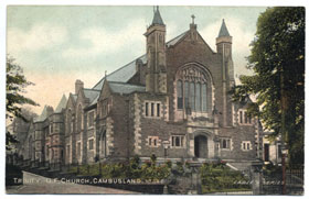 Trinity United Free Church, opened on the 3rd December 1899, circa 1930 - Card Produced for H & W Eadie Stationers Cambuslang - Eadie Series No 586